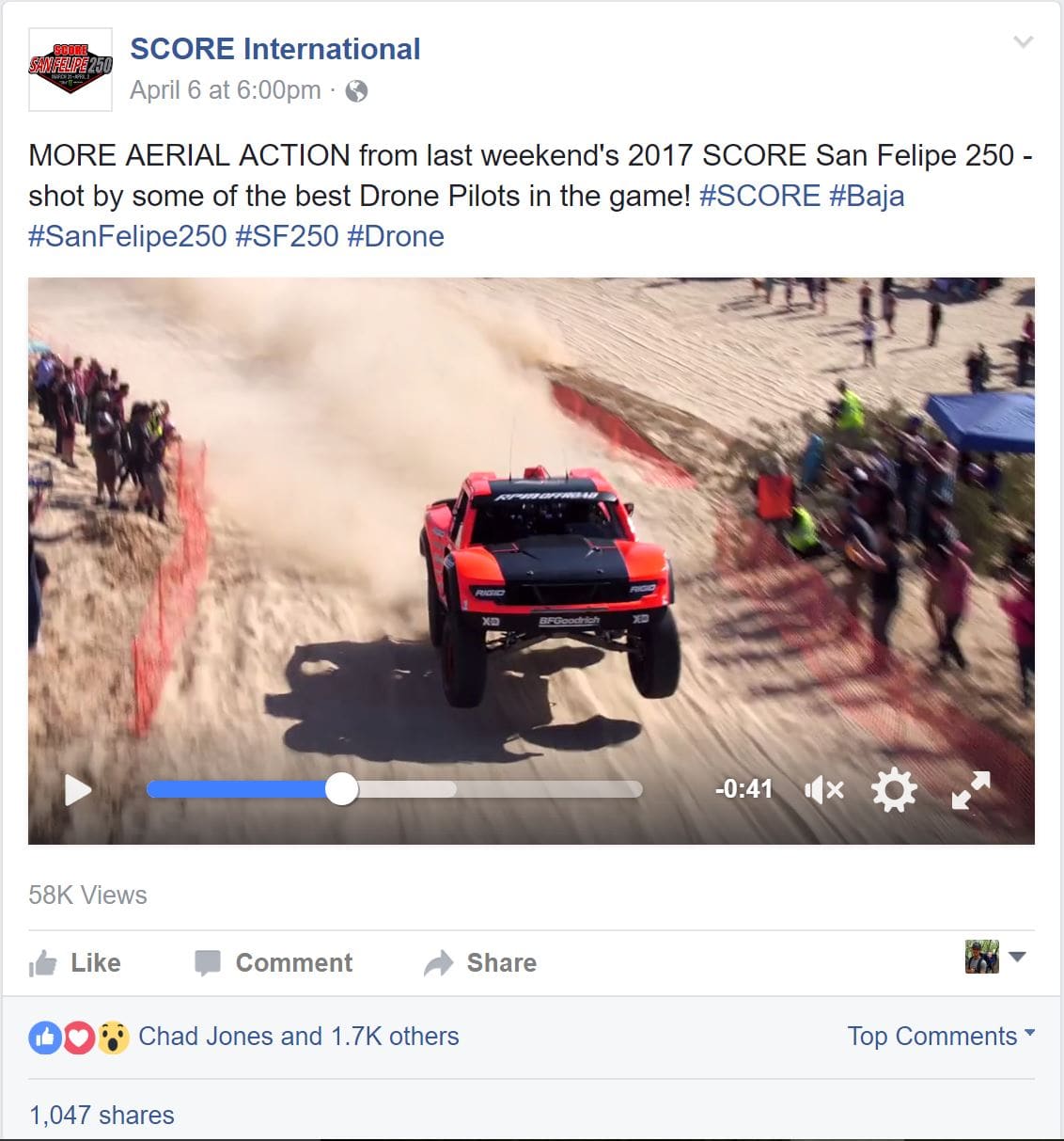 Social Media Creation Utilizing Drone Footage